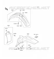 GARDE BOUE pour Kawasaki KX125 2002