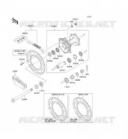 MOYEU ARRIERE pour Kawasaki KX125 2002