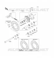 MOYEU ARRIERE pour Kawasaki KX125 2006