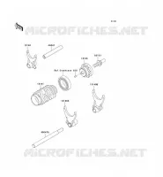 FOURCHETTE/BARRILLET DE SELECTION pour Kawasaki KX125 2007