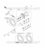 MOYEU ARRIERE pour Kawasaki KX125 2007