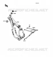 CH&Acirc;SSIS pour Kawasaki KX250 1988