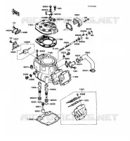CULASSE/CYLINDRE pour Kawasaki KX250 1988