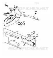 &Eacute;CHAPPEMENT pour Kawasaki KX250 1988