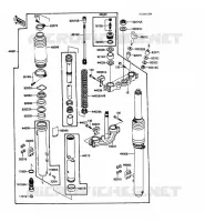 FOURCHE pour Kawasaki KX250 1988
