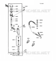 MAITRE CYLINDRE ARRI&Egrave;RE pour Kawasaki KX250 1988