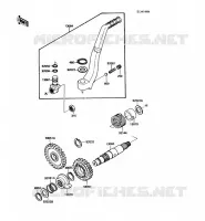 MECANISME DE KICK pour Kawasaki KX250 1988