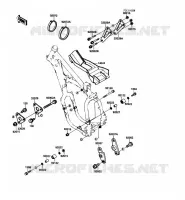 PIECE DE CADRE (COUVERTURE) pour Kawasaki KX250 1988