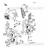 RADIATEUR pour Kawasaki KX250 1988