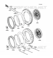 ROUE/PNEUS pour Kawasaki KX250 1988