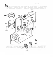 VILEBREQUIN/PISTON pour Kawasaki KX250 1988