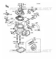 CULASSE/CYLINDRE pour Kawasaki KX250 1988