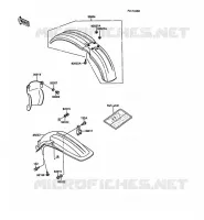 GARDE BOUE pour Kawasaki KX250 1988
