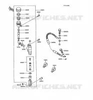 MAITRE CYLINDRE ARRI&Egrave;RE pour Kawasaki KX250 1988