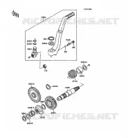 MECANISME DE KICK pour Kawasaki KX250 1988