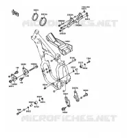 PIECE DE CADRE (COUVERTURE) pour Kawasaki KX250 1988