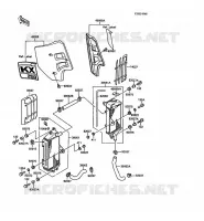 RADIATEUR pour Kawasaki KX250 1988