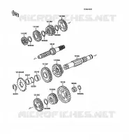 TRANSMISSION pour Kawasaki KX250 1988