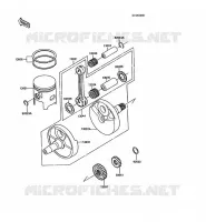 VILEBREQUIN/PISTON pour Kawasaki KX250 1988