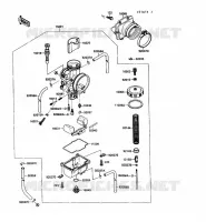 CARBURATEUR pour Kawasaki KX250 1989