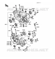 CARTER MOTEUR(S) pour Kawasaki KX250 1989