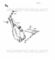 CH&Acirc;SSIS pour Kawasaki KX250 1989