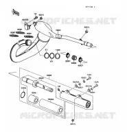 &Eacute;CHAPPEMENT pour Kawasaki KX250 1989