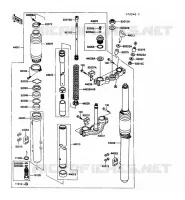 FOURCHE pour Kawasaki KX250 1989