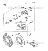FREIN ARRIERE pour Kawasaki KX250 1989