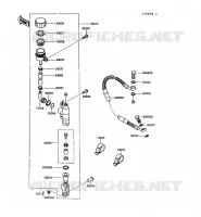 MAITRE CYLINDRE ARRI&Egrave;RE pour Kawasaki KX250 1989