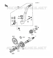 MECANISME DE KICK pour Kawasaki KX250 1989