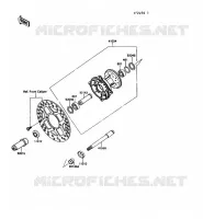 MOYEU AVANT pour Kawasaki KX250 1989