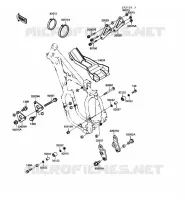 PIECE DE CADRE (COUVERTURE) pour Kawasaki KX250 1989