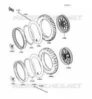 ROUE/PNEUS pour Kawasaki KX250 1989