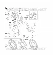 ETRIER AVANT pour Kawasaki KX250 1990