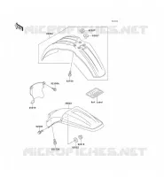 GARDE BOUE pour Kawasaki KX250 1990