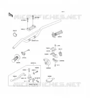 GUIDON pour Kawasaki KX250 1990