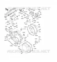 COUVERCLES MOTEUR  250 kawasaki-moto 1992 KX250 B_14