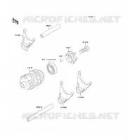 BARILLET/FOURCHETTE pour Kawasaki KX250 1993