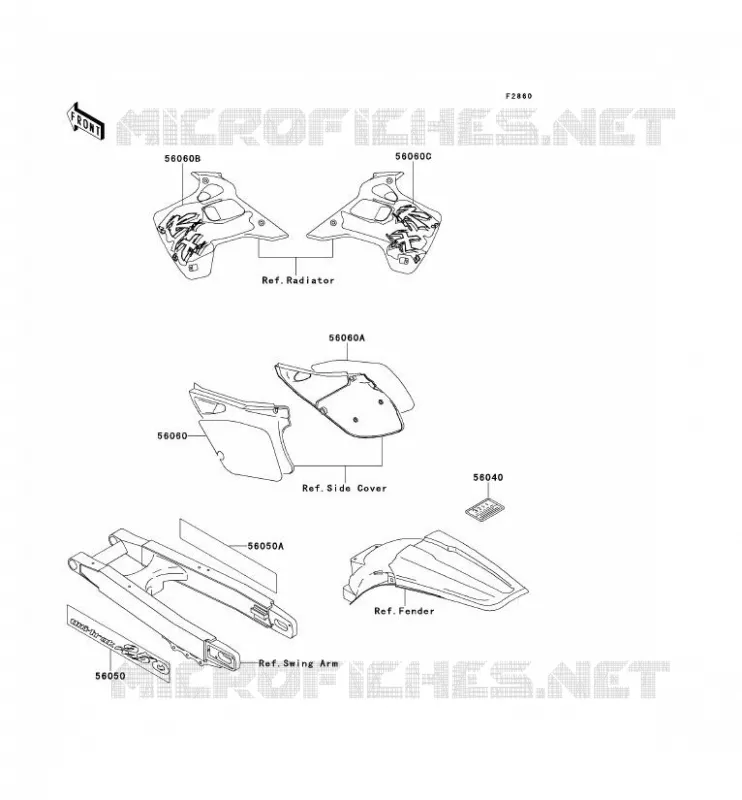 LABEL Kawasaki TOUT-TERRAIN 250 1993 KX250  KX250-J2