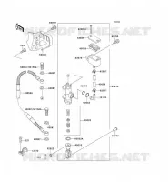 MAITRE CYLINDRE ARRI&Egrave;RE pour Kawasaki KX250 1995