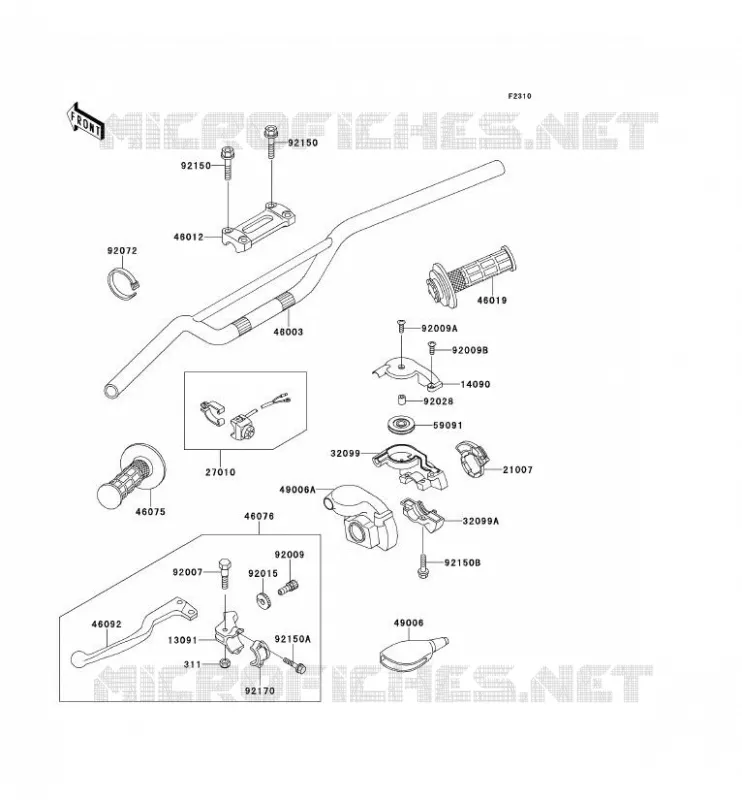 GUIDON Kawasaki TOUT-TERRAIN 250 1995 KX250  KX250-K2