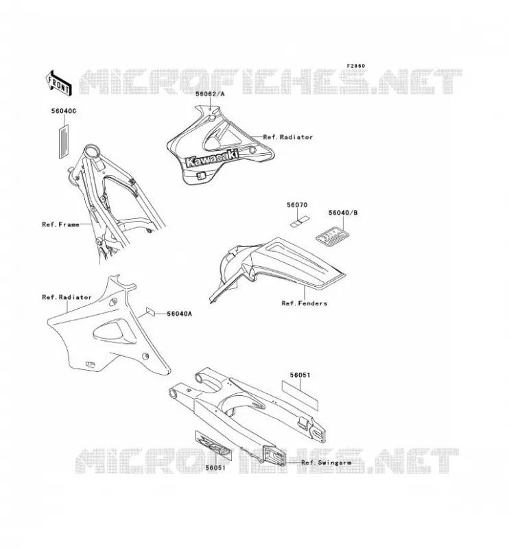 LABEL Kawasaki TOUT-TERRAIN 250 1998 KX250  KX250-K5