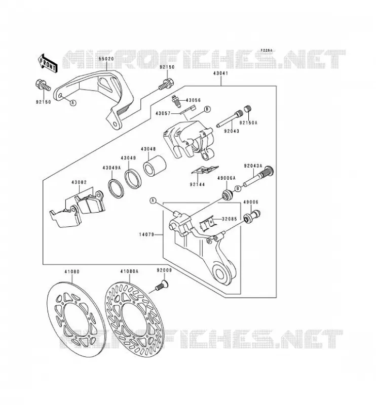 FREIN ARRIERE Kawasaki TOUT-TERRAIN 250 2000 KX250  KX250-L2