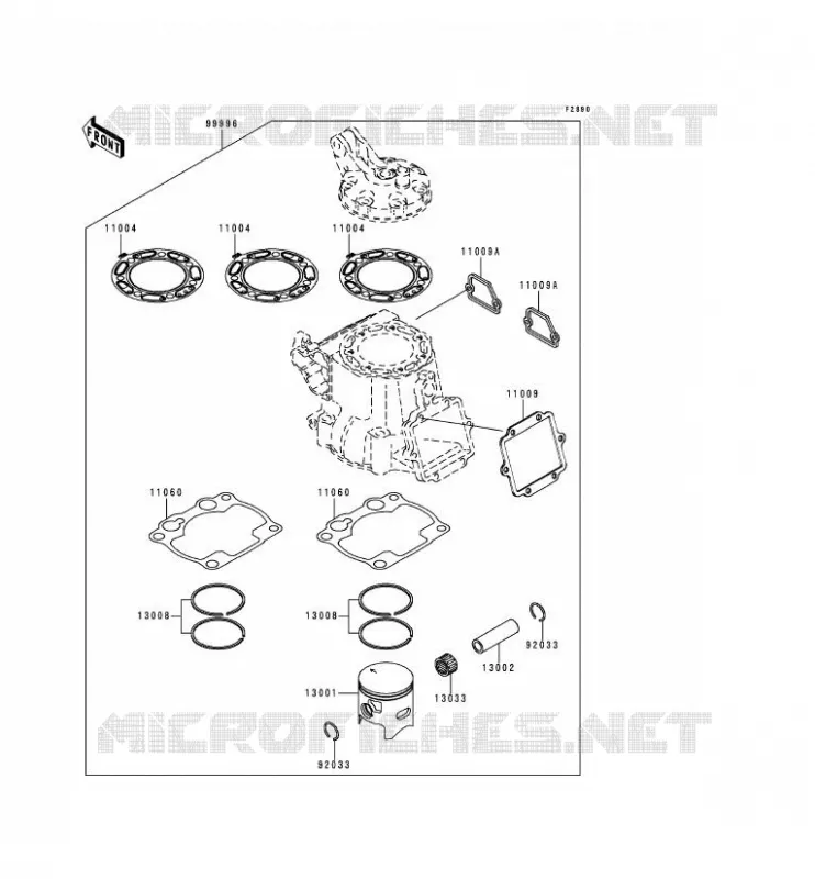 PIECE EN OPTION Kawasaki TOUT-TERRAIN 250 2000 KX250  KX250-L2