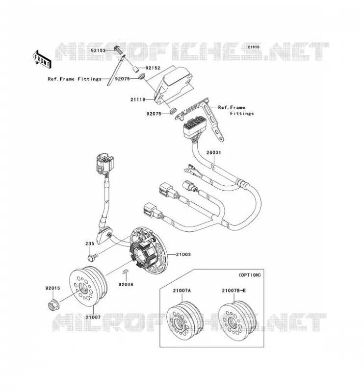 G&Eacute;N&Eacute;RATEUR Kawasaki TOUT-TERRAIN 250 2005 KX250  KX250-R1