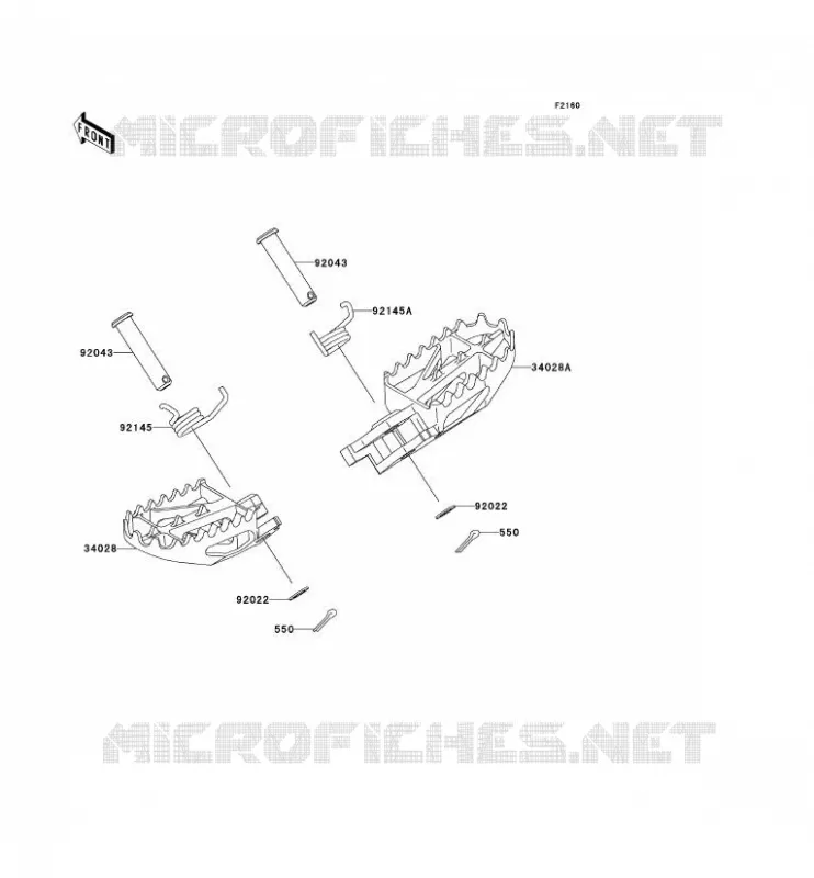 REPOSE PIED Kawasaki TOUT-TERRAIN 250 2005 KX250  KX250-R1