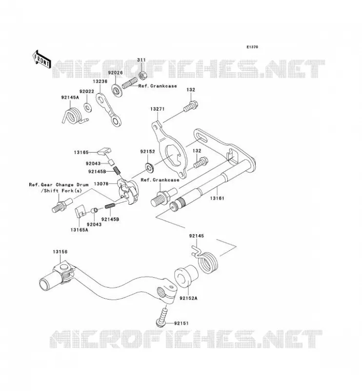 SELECTEUR Kawasaki TOUT-TERRAIN 250 2005 KX250  KX250-R1