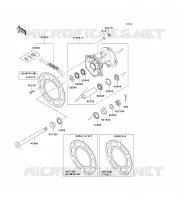 MOYEU ARRIERE pour Kawasaki KX250 2008