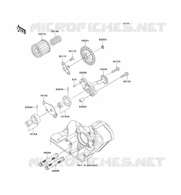 POMPE A HUILE Kawasaki TOUT-TERRAIN 250 2006 KX250F  KX250T6F